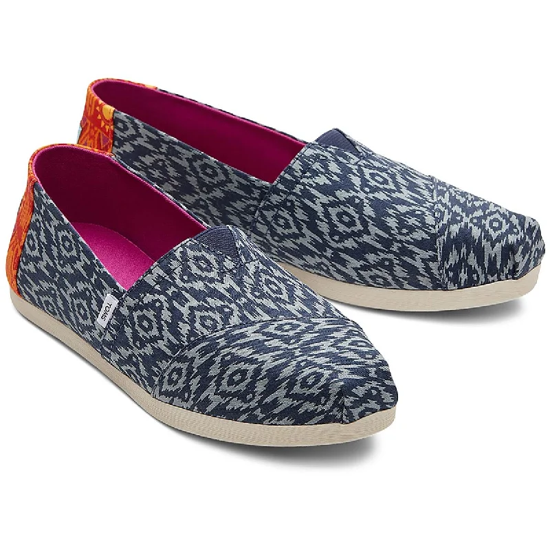 Alpargata Womens Canvas Printed Slip-On Sneakers