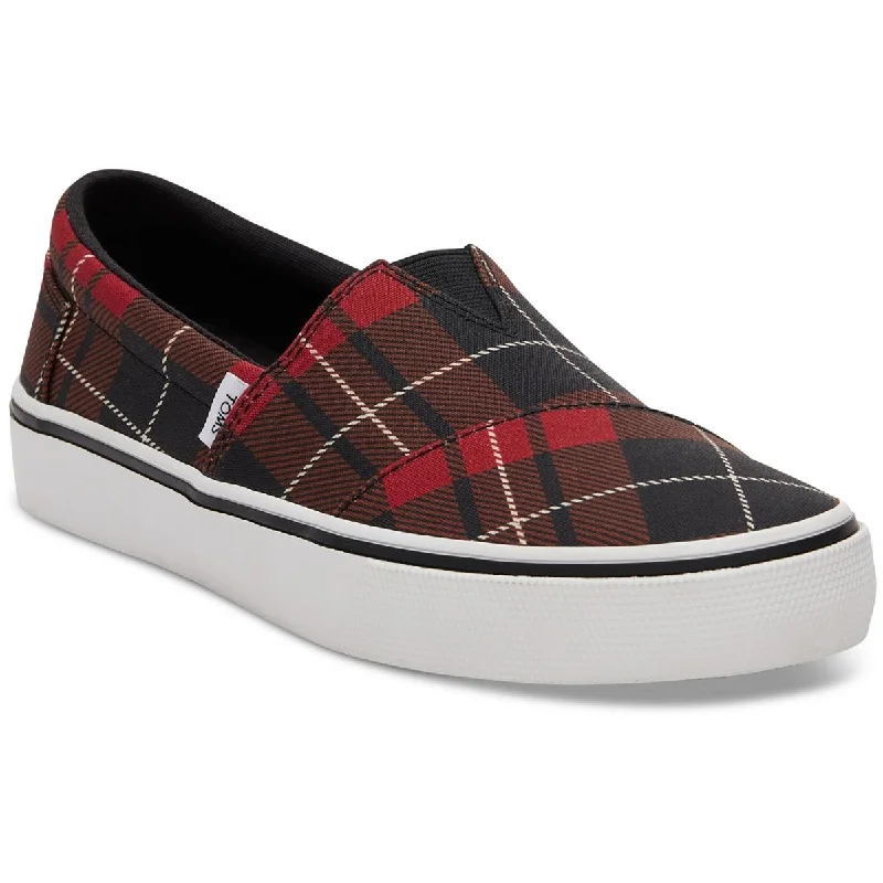 Alpargata Womens Canvas Plaid Slip-On Sneakers