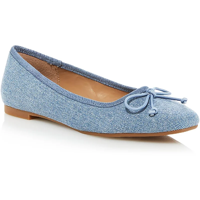 Glee Womens Denim Flat Ballet Flats