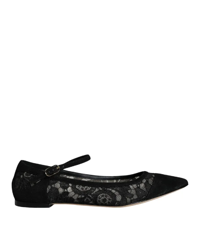 Dolce & Gabbana  Lace Ballerina Flats Black