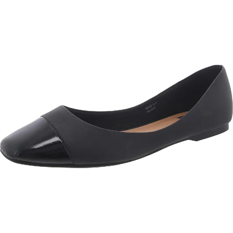 MELINDA Womens Round toe Patent Flat Shoes