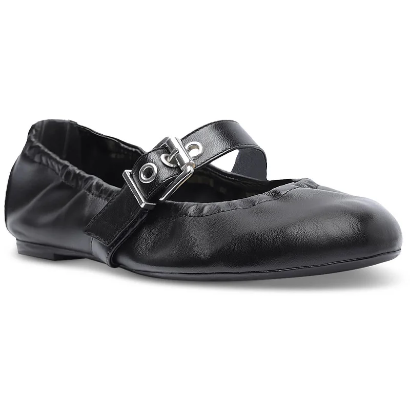 Womens Leather Slip On Ballet Flats