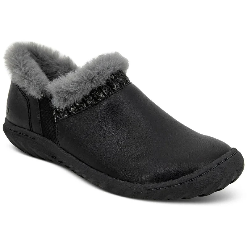 Jade Womens Faux Fur Flat Shoes