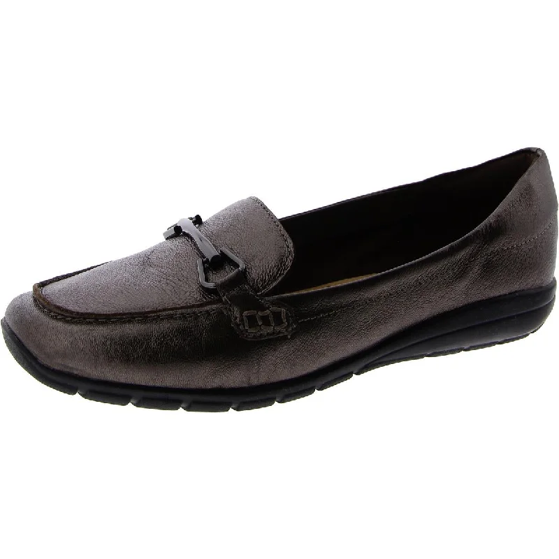 Amalie Womens Leather Square Toe Loafers