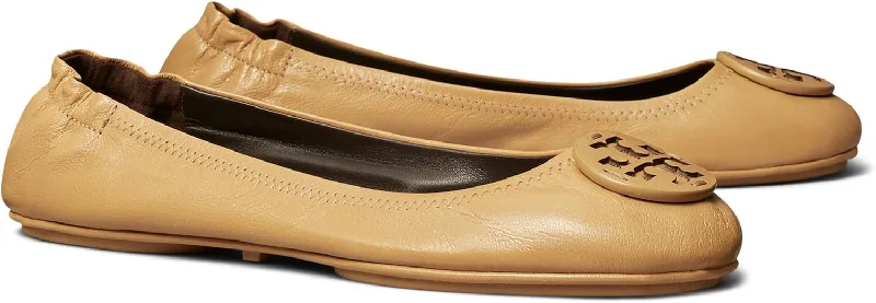 Tory Burch Women's Minnie Tavel Ballet Flats, Ginger Shortbread