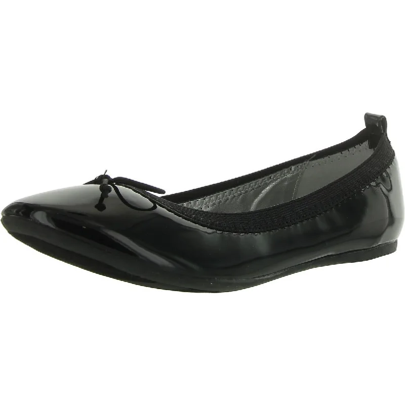 Womens Patent Round toe Ballet Flats