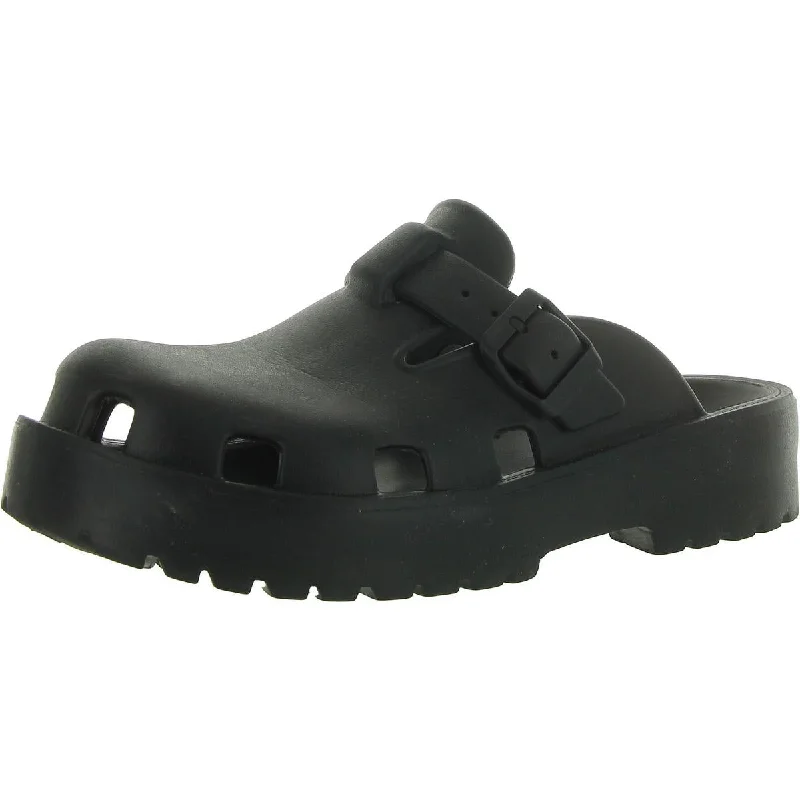 Womens Round toe Buckle Clogs