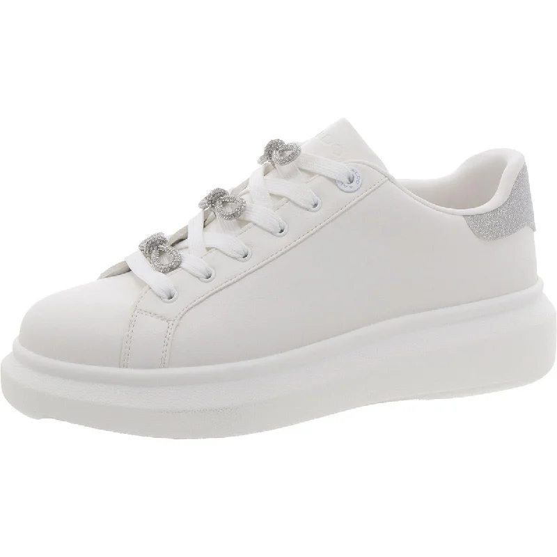 Merrick Womens Faux Leather Embellished Casual and Fashion Sneakers