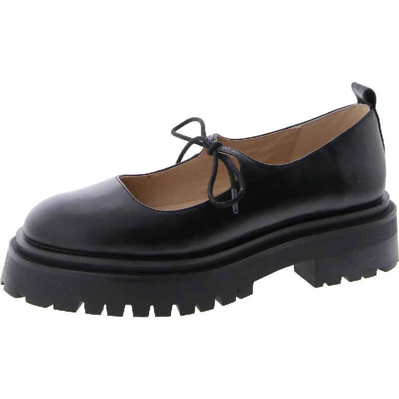 Landon Womens Leather Solid Moccasins