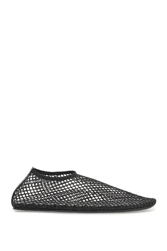 Christopher Esber Women's Mesh Ballerina Flats With Micro Crystals