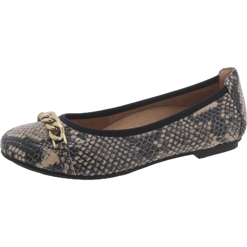 Pera Womens Leather Ballet Flats