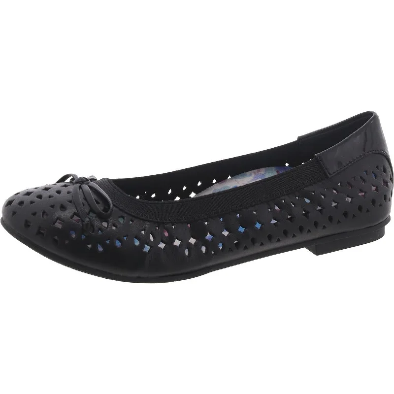 Surin Womens Leather Slip On Ballet Flats