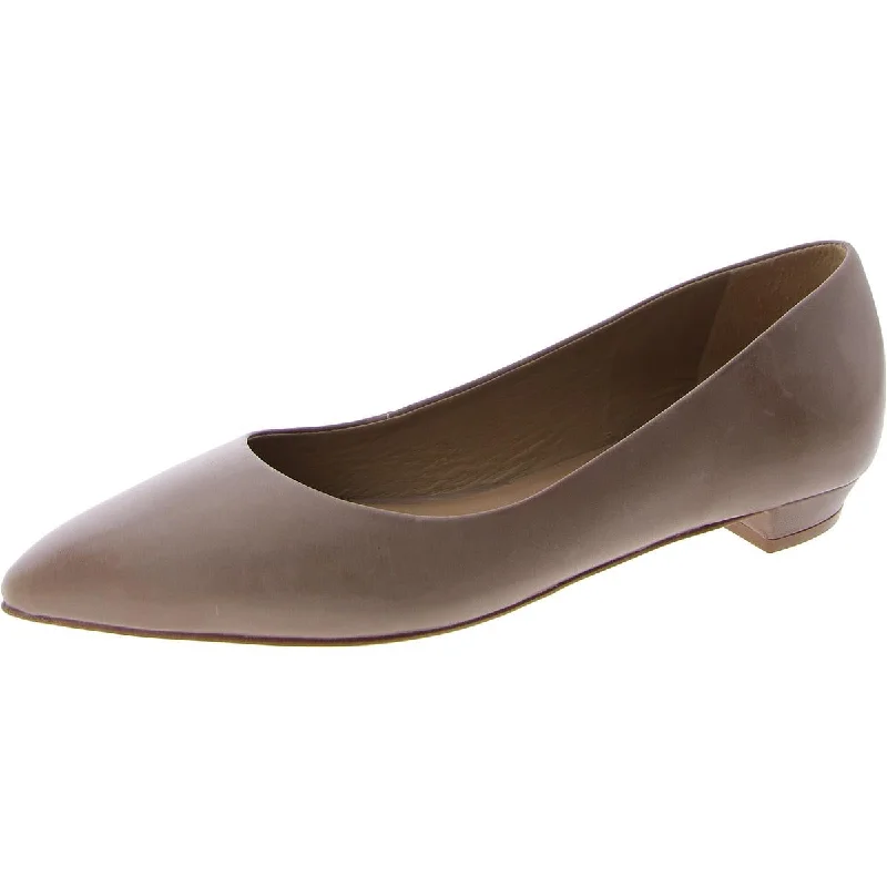 Womens Leather Pointed toe Flat Shoes