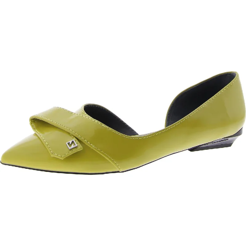 A-ELISHA Womens Patent Leather Slip On D'Orsay